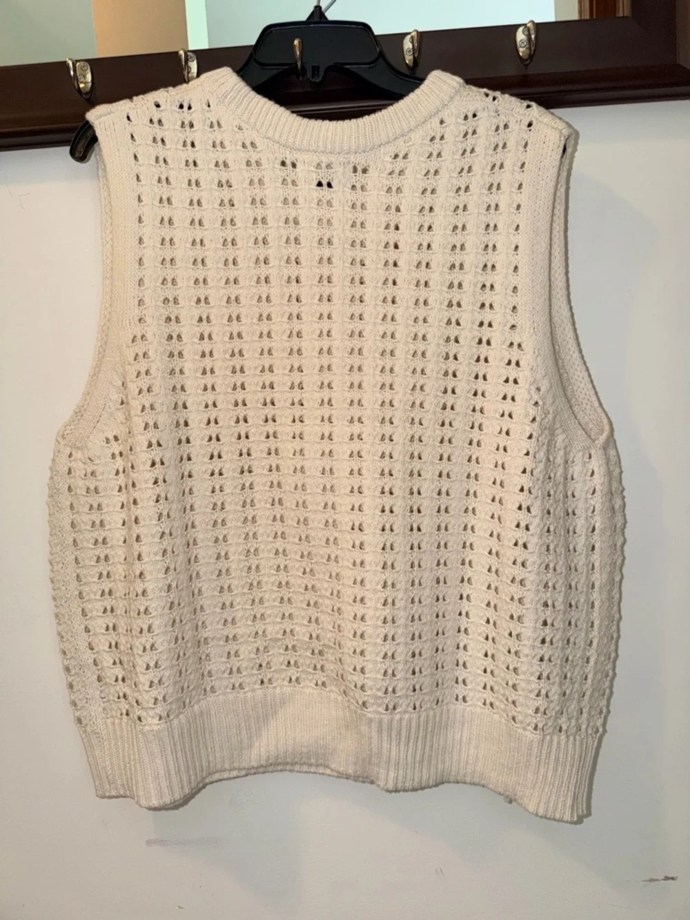 NWT Universal Thread Cream Open Knit Sweater Vest size 1X - Picture 7 of 8